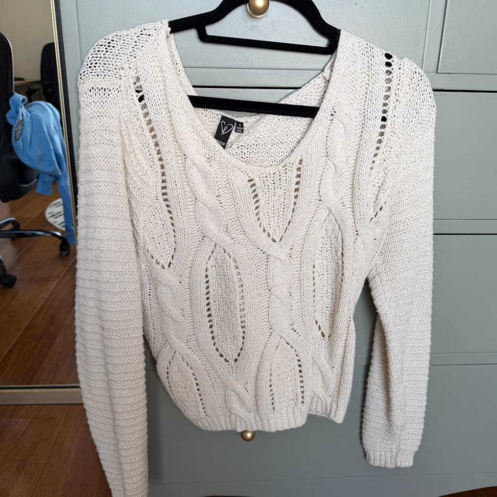 Womens Windsor Cream Twist Back Sweater